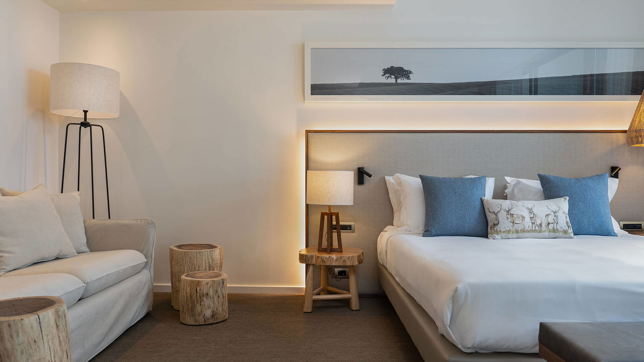 East-facing rooms with a balcony & either 1 double or 2 single beds. Area of the room: 33 m2 + 15 m2 terrace